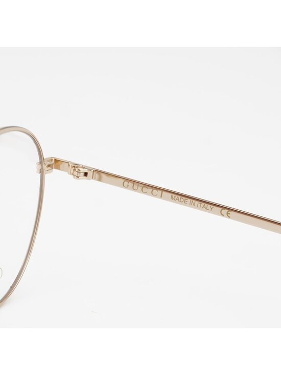 Gucci GG0839OK 001 Eyeglasses Black/Gold 52mm Round Frame main image 10